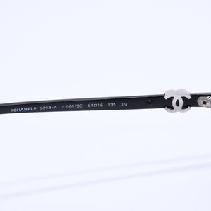 CHANEL シャネル サングラス アイウェア 5218-A c.501/3C サイズ54□16 135 ココマーク ブラック 美品 中古 4a003233