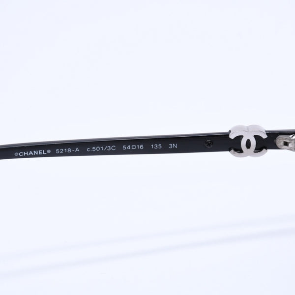 CHANEL シャネル サングラス アイウェア 5218-A c.501/3C サイズ54□16 135 ココマーク ブラック 美品 中古 4a003233