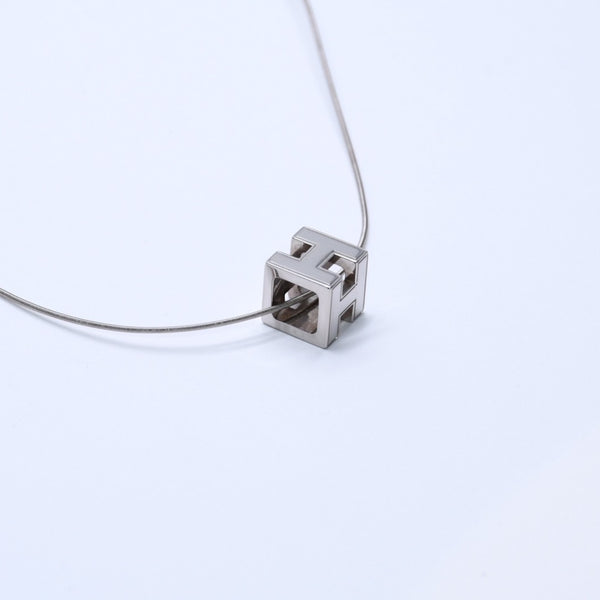 HERMES エルメス Cage d'H カージュ ド アッシュ Hキューブ ワイヤーネックレス 重量約7.01g シルバー 美品 中古 4a002970