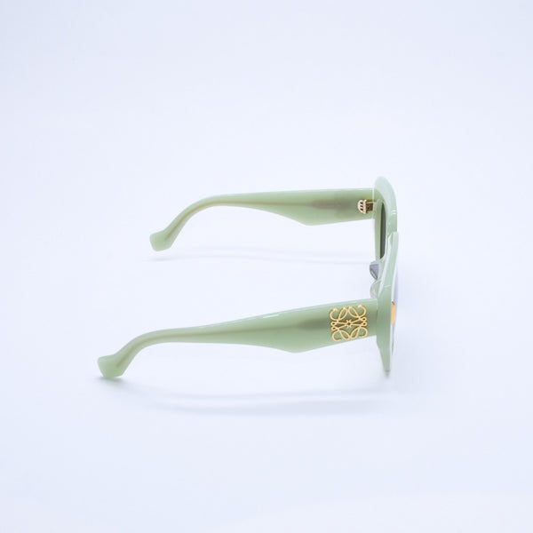 極美品 LOEWE ロエベ サングラス アイウェア LW40129U 95A サイズ50□22 140 アナグラムロゴ パステルグリーン 中古 4a003236