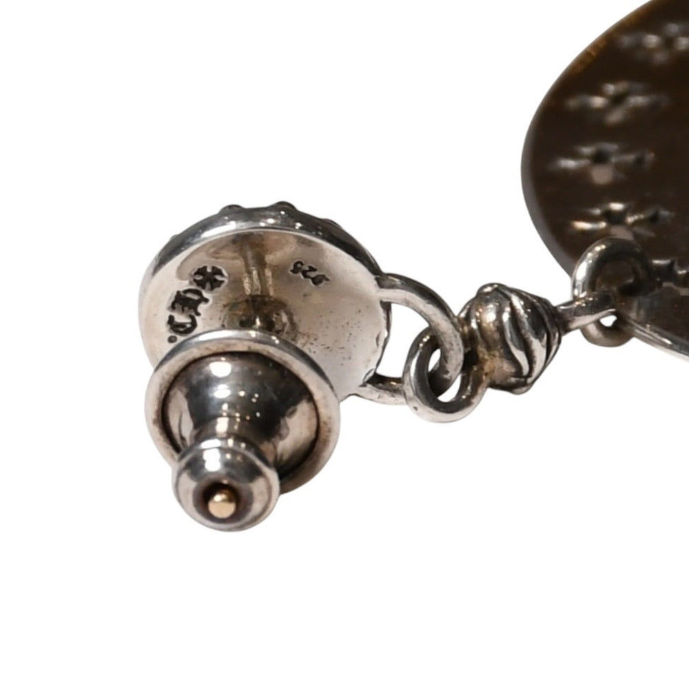 極美品 CHROME HEARTS クロムハーツ CIRCLE CH PLUS サークルCHプラス ドロップピアス 重量約14.51g 片耳用 シルバー925 中古 4a003633