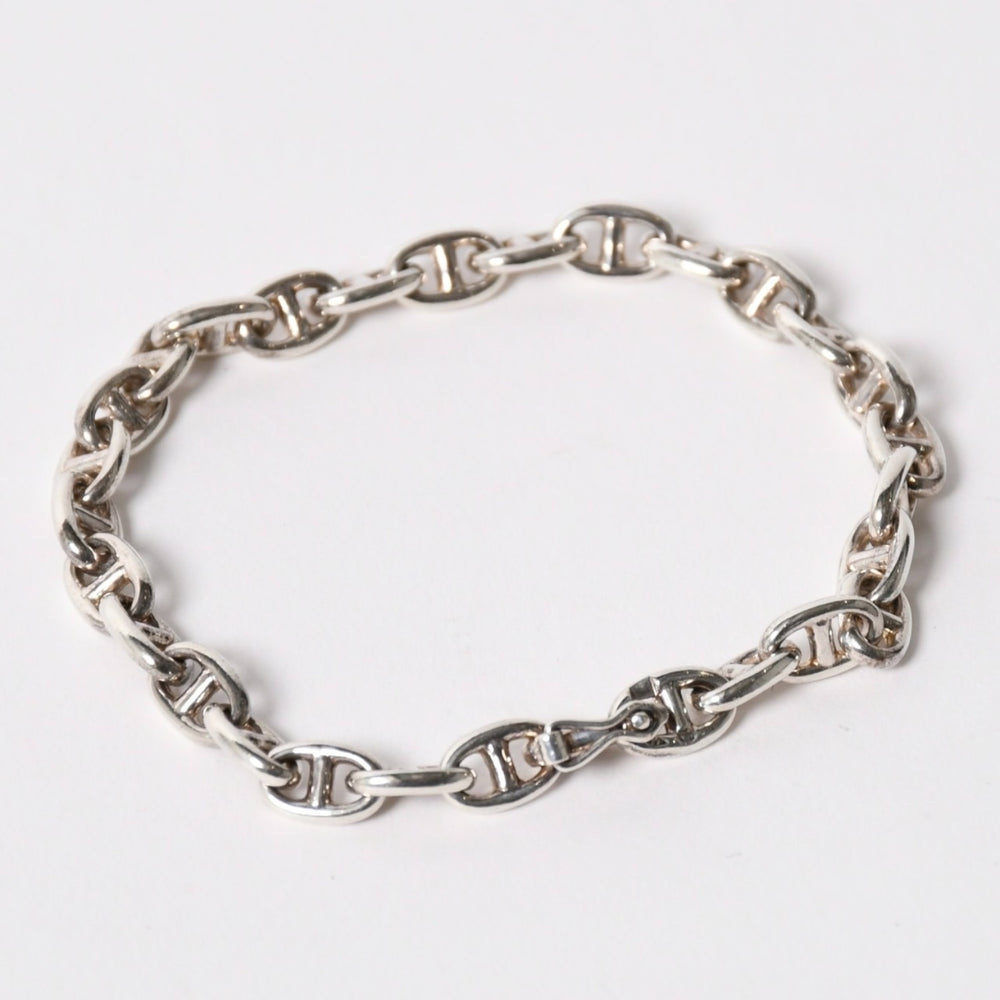 極美品 HERMES エルメス VINTAGE Chaine d'Ancre シェーヌダンクル TPM ブレスレット 29コマ 重量約14.59g シルバ−925 中古 4a003350