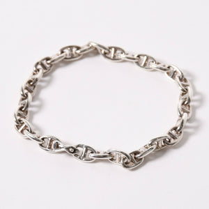 極美品 HERMES エルメス VINTAGE Chaine d'Ancre シェーヌダンクル TPM ブレスレット 29コマ 重量約14.59g シルバ−925 中古 4a003350