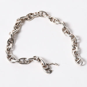 極美品 HERMES エルメス VINTAGE Chaine d'Ancre シェーヌダンクル TPM ブレスレット 29コマ 重量約14.59g シルバ−925 中古 4a003350