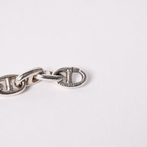 極美品 HERMES エルメス VINTAGE Chaine d'Ancre シェーヌダンクル TPM ブレスレット 29コマ 重量約14.59g シルバ−925 中古 4a003350