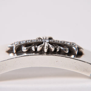 CHROME HEARTS クロムハーツ ID FLORAL CRS FNCY P DIA フローラルクロス ファンシーチェーン IDブレスレット 13リンク 純正 美品 中古 4a003351