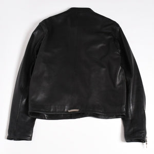 新品同様品 CHROME HEARTS クロムハーツ ダガージップ ライダースジャケット レザー シルバー925 中古 4a003307