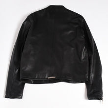 画像をギャラリービューアに読み込む, 新品同様品 CHROME HEARTS クロムハーツ ダガージップ ライダースジャケット レザー シルバー925 中古 4a003307
