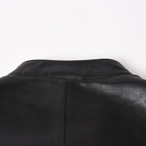 新品同様品 CHROME HEARTS クロムハーツ ダガージップ ライダースジャケット レザー シルバー925 中古 4a003307