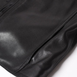 新品同様品 CHROME HEARTS クロムハーツ ダガージップ ライダースジャケット レザー シルバー925 中古 4a003307