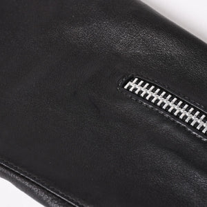 新品同様品 CHROME HEARTS クロムハーツ ダガージップ ライダースジャケット レザー シルバー925 中古 4a003307