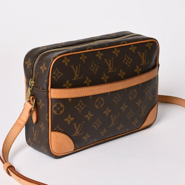 極美品 LOUIS VUITTON ルイヴィトン トロカデロ27 ショルダーバッグ M51274 モノグラム PVC レザー ブラウン 中古 4a003179