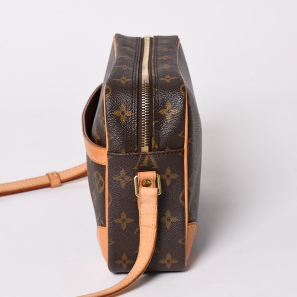 極美品 LOUIS VUITTON ルイヴィトン トロカデロ27 ショルダーバッグ M51274 モノグラム PVC レザー ブラウン 中古 4a003179