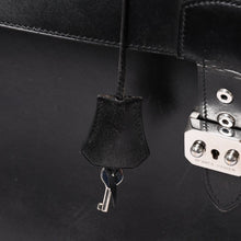 画像をギャラリービューアに読み込む, HERMES エルメス サックアデペッシュ ブリーフケース ビジネスバッグ ブラック シルバー金具 B刻印 レザー 美品 中古 4a003276