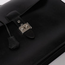 画像をギャラリービューアに読み込む, HERMES エルメス サックアデペッシュ ブリーフケース ビジネスバッグ ブラック シルバー金具 B刻印 レザー 美品 中古 4a003276