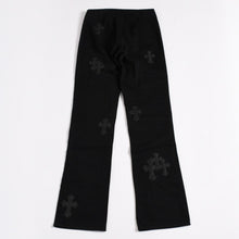 画像をギャラリービューアに読み込む, CHROME HEARTS クロムハーツ セメタリークロスパッチ デニムパンツ サイズ23R 20パッチ フレアニー アフターパッチ 美品 中古 4a003401