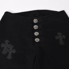 画像をギャラリービューアに読み込む, CHROME HEARTS クロムハーツ セメタリークロスパッチ デニムパンツ サイズ23R 20パッチ フレアニー アフターパッチ 美品 中古 4a003401