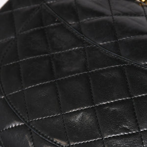 CHANEL Paris Limited Matelasse Chain Shoulder Bag W Flap Lambskin Black SV x GD Hardware 2nd Edition Coco Mark Good Condition Used 4a003277