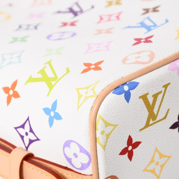 新品同様 LOUIS VUITTON ルイヴィトン ハンドバッグ オールインBB TM M13089 モノグラム マルチカラー ホワイト 村上隆 中古 4a003280