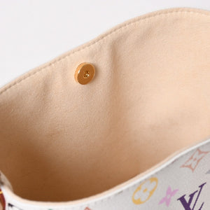 新品同様 LOUIS VUITTON ルイヴィトン ハンドバッグ オールインBB TM M13089 モノグラム マルチカラー ホワイト 村上隆 中古 4a003280
