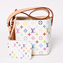 画像をギャラリービューアに読み込む, 新品同様 LOUIS VUITTON ルイヴィトン ハンドバッグ オールインBB TM M13089 モノグラム マルチカラー ホワイト 村上隆 中古 4a003280