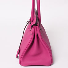 Load image into Gallery viewer, 新品同様 HERMES エルメス バーキン30 ハンドバッグ ヴォーエプソン ローズパープル シルバー金具 A刻印 中古 4a003274