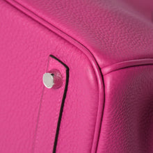 Load image into Gallery viewer, 新品同様 HERMES エルメス バーキン30 ハンドバッグ ヴォーエプソン ローズパープル シルバー金具 A刻印 中古 4a003274