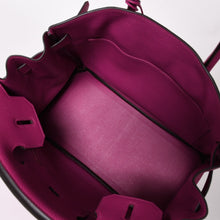 Load image into Gallery viewer, 新品同様 HERMES エルメス バーキン30 ハンドバッグ ヴォーエプソン ローズパープル シルバー金具 A刻印 中古 4a003274