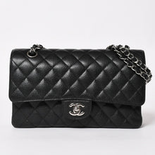 画像をギャラリービューアに読み込む, 新品同様 CHANEL シャネル マトラッセ25 Wフラップ Wチェーンショルダーバッグ 19番台 ココマーク キャビアスキン ブラック 中古 4a003366