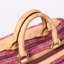 画像をギャラリービューアに読み込む, 極美品 LOUIS VUITTON ルイヴィトン ネオスピーディ ハンドバッグ M95214 モノグラムデニム ゴールド金具 ピンク 中古 4a003359