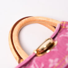 画像をギャラリービューアに読み込む, 極美品 LOUIS VUITTON ルイヴィトン ネオスピーディ ハンドバッグ M95214 モノグラムデニム ゴールド金具 ピンク 中古 4a003359