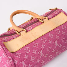 画像をギャラリービューアに読み込む, 極美品 LOUIS VUITTON ルイヴィトン ネオスピーディ ハンドバッグ M95214 モノグラムデニム ゴールド金具 ピンク 中古 4a003359