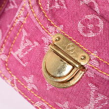 画像をギャラリービューアに読み込む, 極美品 LOUIS VUITTON ルイヴィトン ネオスピーディ ハンドバッグ M95214 モノグラムデニム ゴールド金具 ピンク 中古 4a003359