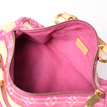 画像をギャラリービューアに読み込む, 極美品 LOUIS VUITTON ルイヴィトン ネオスピーディ ハンドバッグ M95214 モノグラムデニム ゴールド金具 ピンク 中古 4a003359