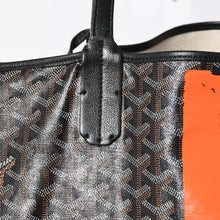 画像をギャラリービューアに読み込む, 廃盤 激レア GOYARD ゴヤール サンルイ XXL トートバッグ ハンドバッグ PVC レザー ブラック マーカジュ ヘリンボーン 中古 4a003357