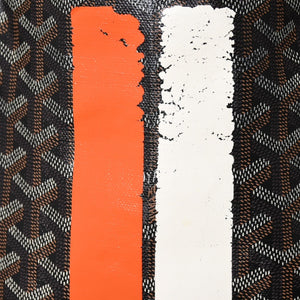 廃盤 激レア GOYARD ゴヤール サンルイ XXL トートバッグ ハンドバッグ PVC レザー ブラック マーカジュ ヘリンボーン 中古 4a003357