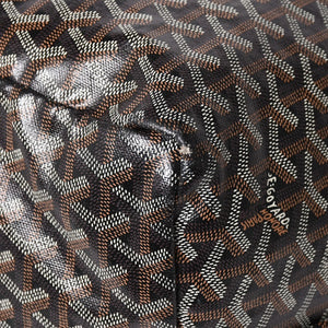 廃盤 激レア GOYARD ゴヤール サンルイ XXL トートバッグ ハンドバッグ PVC レザー ブラック マーカジュ ヘリンボーン 中古 4a003357