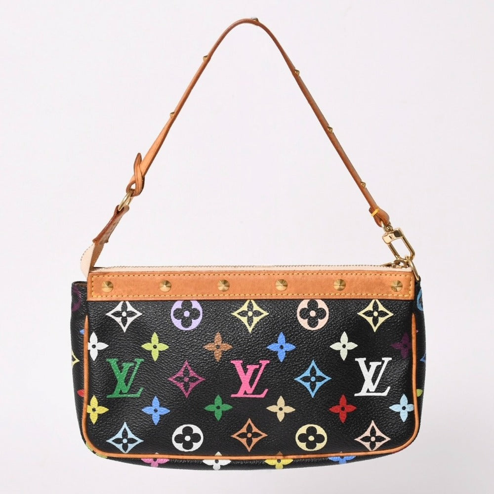 Very good condition LOUIS VUITTON Pochette Accessory Accessory Pouch M92648 Monogram Multicolor Black Used 4a003362