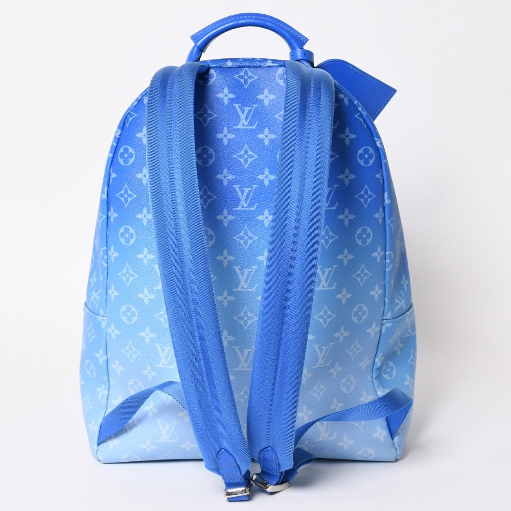 新品同様 LOUIS VUITTON ルイヴィトン バックパック マルチポケット M45441 モノグラムクラウズキャンバス ブルー 中古 4a003355