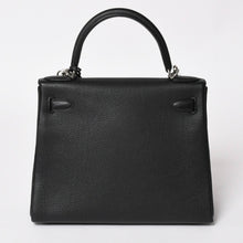 画像をギャラリービューアに読み込む, 極美品 HERMES エルメス ケリー28 内縫い Y刻印 ブラック トゴ シルバー金具 ハンドバッグ 中古 4a003275