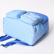 Load image into Gallery viewer, 新品同様 LOUIS VUITTON ルイヴィトン バックパック マルチポケット M45441 モノグラムクラウズキャンバス ブルー 中古 4a003355