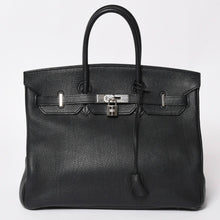 Load image into Gallery viewer, 極美品 HERMES エルメス BIRKIN バーキン35 ブラック シルバー金具 トゴ ハンドバッグ □I刻印 中古 4a003283