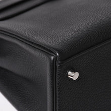 画像をギャラリービューアに読み込む, 極美品 HERMES エルメス ケリー28 内縫い Y刻印 ブラック トゴ シルバー金具 ハンドバッグ 中古 4a003275