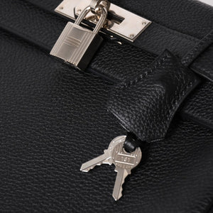 Very good condition HERMES Kelly 28 Inner stitch Y stamp Black Togo Silver hardware Handbag Used 4a003275