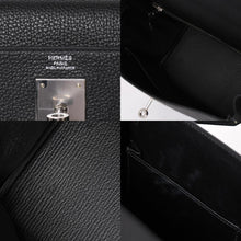 画像をギャラリービューアに読み込む, 極美品 HERMES エルメス ケリー28 内縫い Y刻印 ブラック トゴ シルバー金具 ハンドバッグ 中古 4a003275