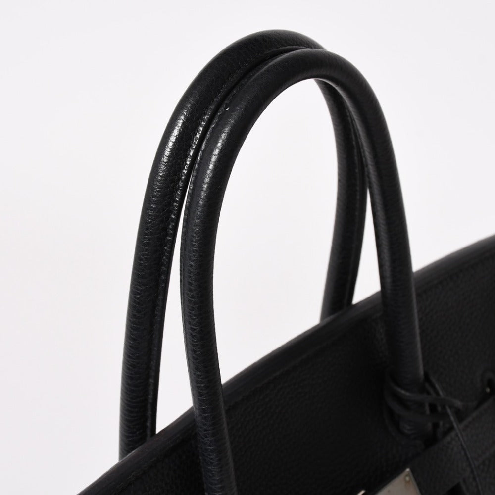 極美品 HERMES エルメス BIRKIN バーキン35 ブラック シルバー金具 トゴ ハンドバッグ □I刻印 中古 4a003283