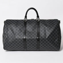 画像をギャラリービューアに読み込む, 極美品 ルイヴィトン LOUIS VUITTON キーポル バンドリエール 55 ボストンバッグ ダミエ グラフィット ブラック N41413 中古 4a003365