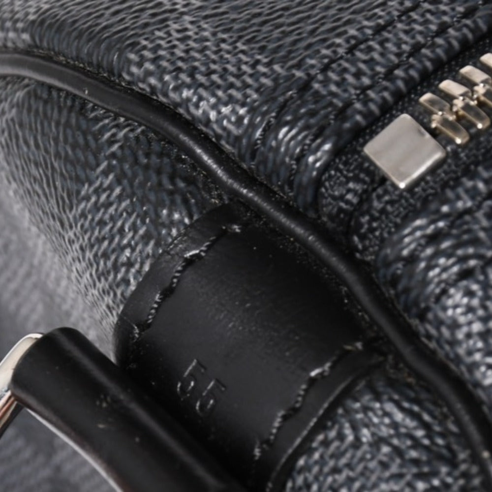 極美品 ルイヴィトン LOUIS VUITTON キーポル バンドリエール 55 ボストンバッグ ダミエ グラフィット ブラック N41413 中古 4a003365