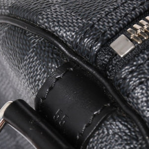 極美品 ルイヴィトン LOUIS VUITTON キーポル バンドリエール 55 ボストンバッグ ダミエ グラフィット ブラック N41413 中古 4a003365