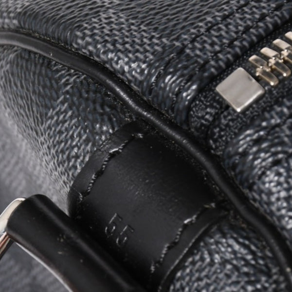 極美品 ルイヴィトン LOUIS VUITTON キーポル バンドリエール 55 ボストンバッグ ダミエ グラフィット ブラック N41413 中古 4a003365